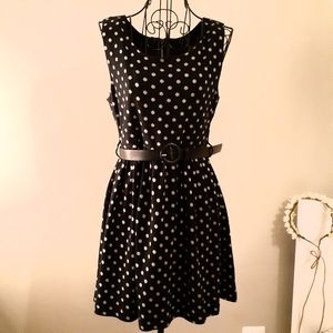 Polka dot sleeveless mini